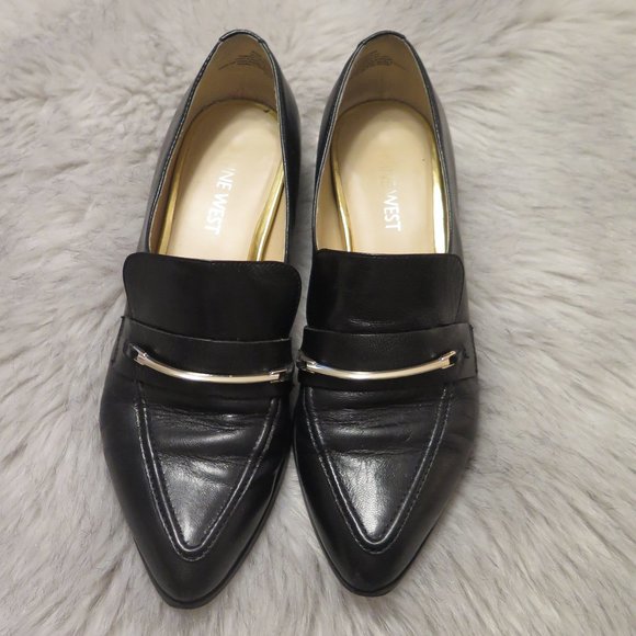 LEATHER LOAFERS WITH GOLD TRIM - Picture 4 of 14
